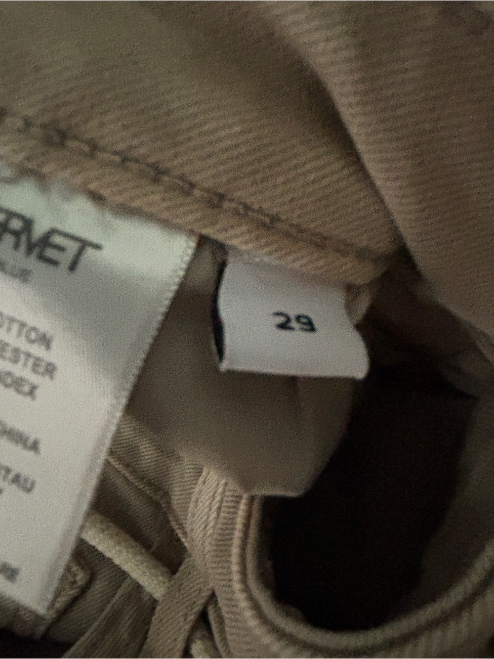 Vervet baggy jeans NWT with zipper, button & rope tie - Picture 8 of 8